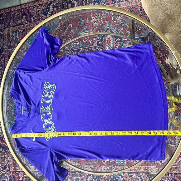 Nike Team MLB Colorado Rockies dark purple men’s jersey number 14 size small - Picture 9 of 10